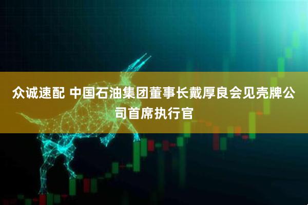 众诚速配 中国石油集团董事长戴厚良会见壳牌公司首席执行官