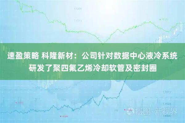速盈策略 科隆新材：公司针对数据中心液冷系统研发了聚四氟乙烯冷却软管及密封圈