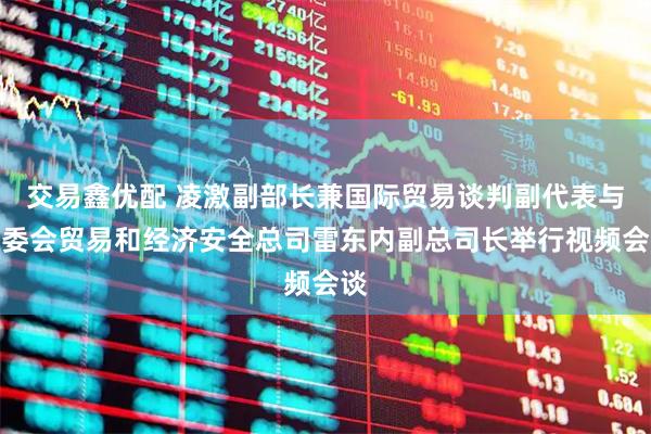 交易鑫优配 凌激副部长兼国际贸易谈判副代表与欧委会贸易和经济安全总司雷东内副总司长举行视频会谈